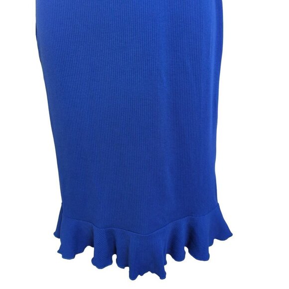 Duiah Women's One Shoulder Royal blue dress with ruffle (NWT) Size XS - Picture 4 of 9